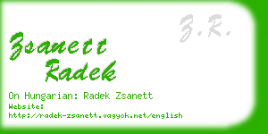 zsanett radek business card